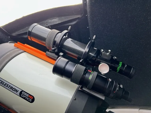 Complete imaging train on the mount