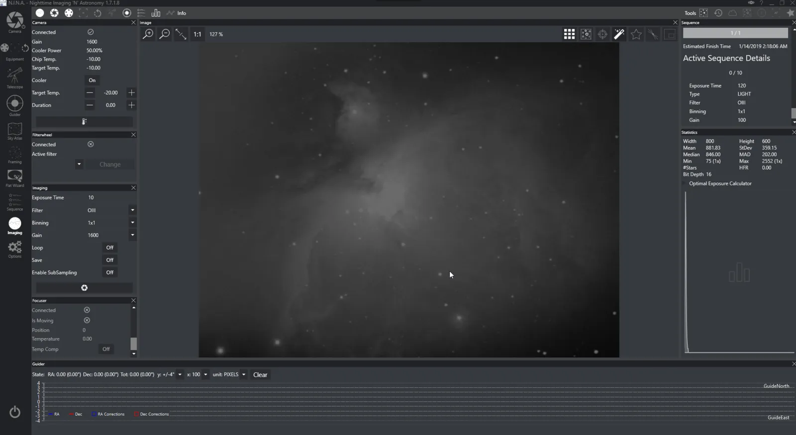 N.I.N.A. nighttime imaging interface