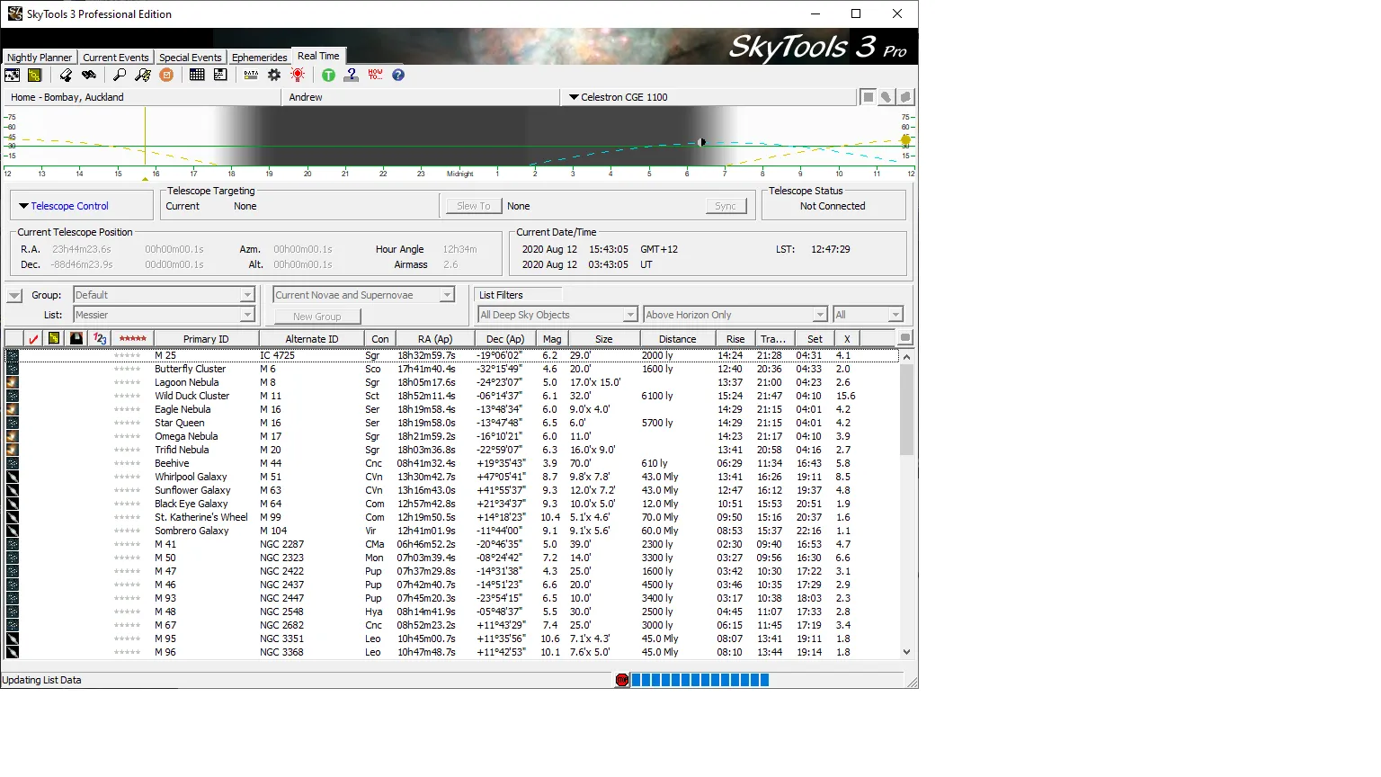 SkyTools observing-planning interface